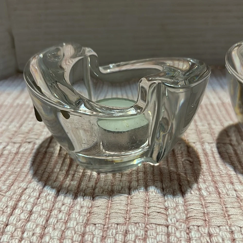 NWT Royal Gallery Collections - Pair of 2 Lead Crystal Votive Candle Holders
